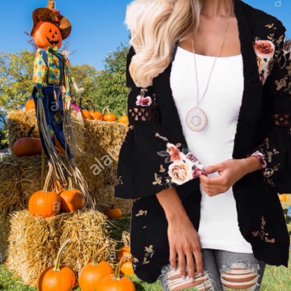 BLAZER STYLE 5🌟RATED❤️HOT floral chiffon duster - Picture 2 of 7